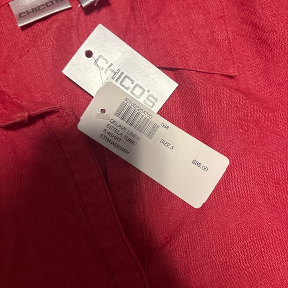 Chicos strawberry linen shirt - Picture 2 of 3